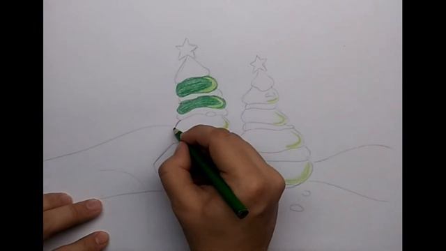 Как нарисовать ёлку