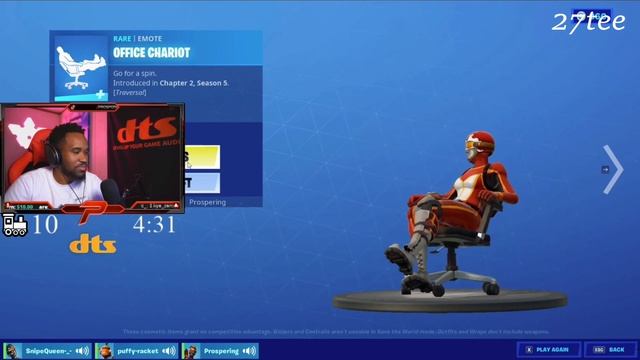 Streamers React To Office Chariot Emote - Fortnite Item Shop Today! смотреть онлайн