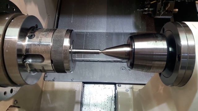 Демонстрация работы задней бабки на MAZAK