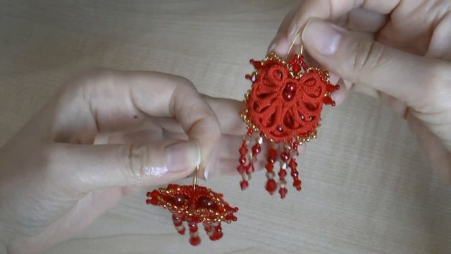 Фриволите. Серьги "Арлекины". Обзор. Мастер класс - Angela Gambka смотреть онлайн