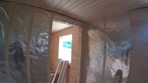 Баня с террасой - строительство бани под ключ из сухого бруса