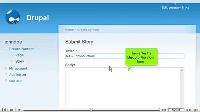 How to create new stories/articles in Drupal | Tutorial