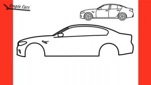 How to draw a BMW M5 F90 CS 2021 easy / drawing bmw m5 competition 2022 car