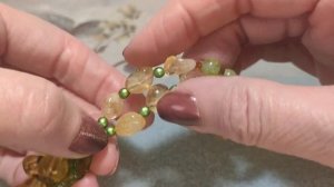 Мои работы#12: Колье "Гроздь белой  смородины" и брошь "Майский жук"