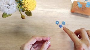 Незабудки из фоамирана, легко. Без утюга и горячего клея. flowers from foam. Цветы из фоамирана.