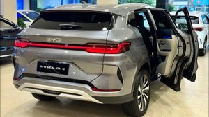 BYD SEALION 6 Luxury EV SUV. Серый цвет — интерьер и экстерьер