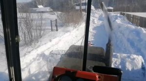 Ктз Т-70с чистим снег в 2021г январь