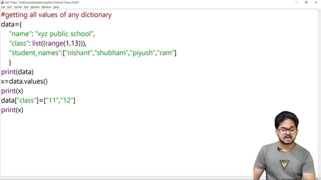 Get All Values Of A Dictionary || Python Course In Hindi || Tutorial 114