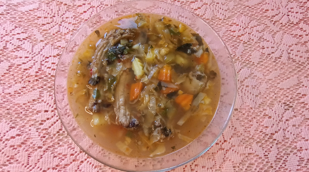 Суп из капусты на ребрышках необычный. Кулинарный рецепт. #супрецепт