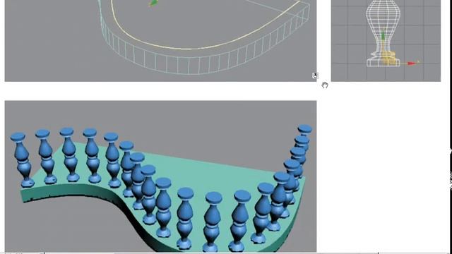 Копирование вдоль линии пути и по поверхности. Бесплатное обучение 3д макс по самоучителю смотреть онлайн