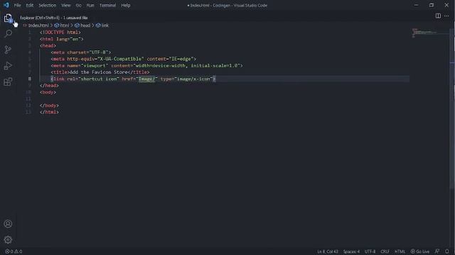 HOW TO ADD THE FAVICON IN YOUR WEBSITE | VISUAL STUDIO CODE - SLIT CODE