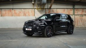 Картинка машина. Чёрный автомобиль, джип Гранд Чероки СРТ | Picture machine. Jeep Grand Cherokee SR