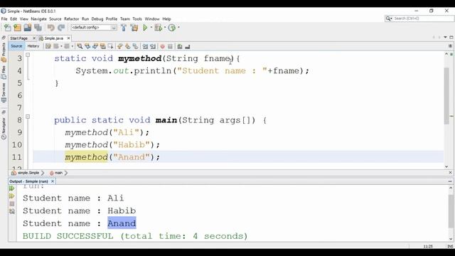Class 22 | method parameters java| Java Function passing Value Parameter