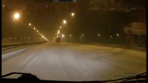 Сильная метель на трассе, плохая видимость на дороге часть 7