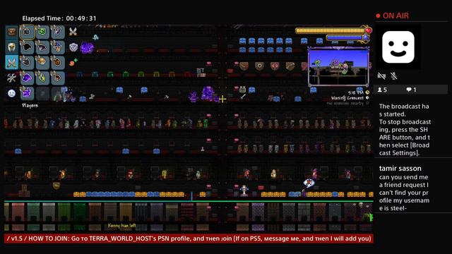 (LIVE) / PS4 / Ultimate All Items World 1.4.4 / 24/7 / SERVER 1 / Terraria / смотреть онлайн