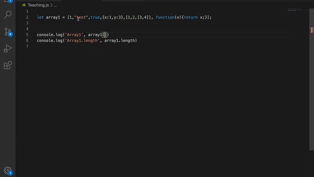 Basics of javascript Array 1