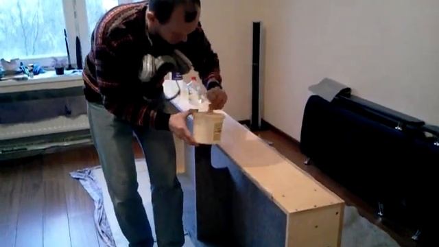 Ремонт дивана и покрытие его карпетом. часть 1