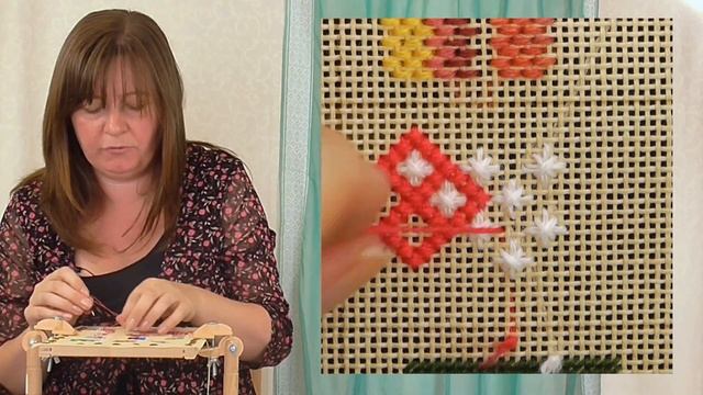 Star stitch and upright cross stitch in needlepoint and canvaswork | Needlepoint stitches tutorial