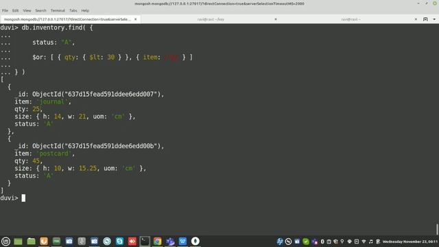 MongoDB Database create with collection, Document, indexing and query for particular data tutorials