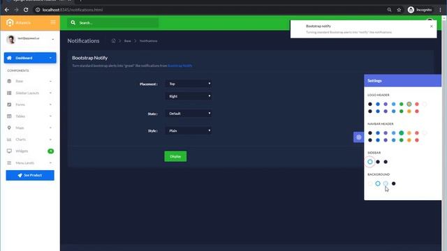 Django Dashboard Atlantis Dark - Admin Panel coded in Django | AppSeed смотреть онлайн