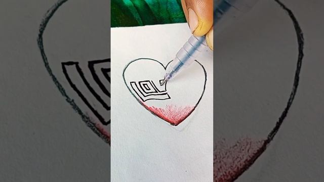 LOVE ?✨ Heart Tattoo Drawing With Ring ??#drawing #lovestatus#??subscribe #viral#short@yashartech