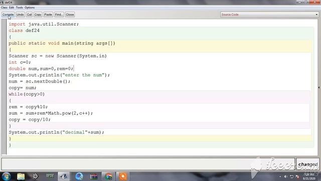 Change of binary to decimal number java programing easy way смотреть онлайн