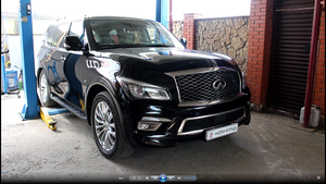 Чистка фильтра вентиляции сидений на INFINITI QX80 5,6 Инфинити Ку Икс 80 2014 года