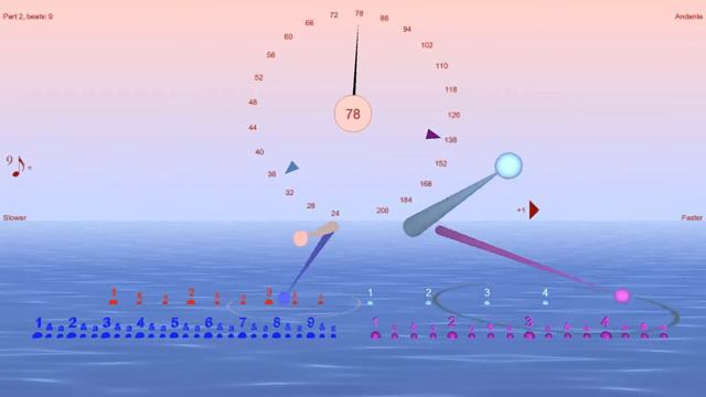 Polyrhythm 27:16 (as 9/8 with 3 subdivisions & 4/4 with 4 subdivisions) - with Bounce Metronome Pro смотреть онлайн