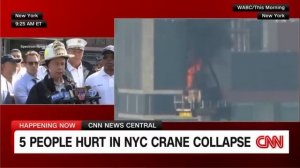 Dramatic video shows moment crane collapses onto New York street