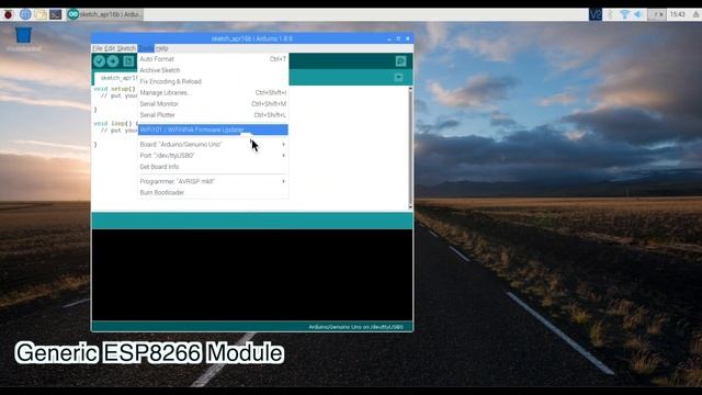 Arduino IDE in Raspberry Pi 3B+ with Nodemcu  ESP8266