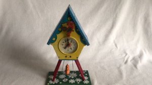 Заводная механическая игрушка - Часы-ходики.СССР.Редкость