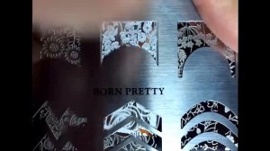 Стемпинг через трафарет. Bornpretty