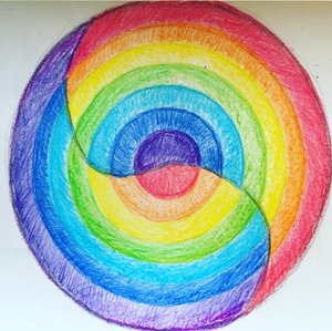 #Мандала баланса Инь Янь. Клуб М.И.Р. Нейрографики