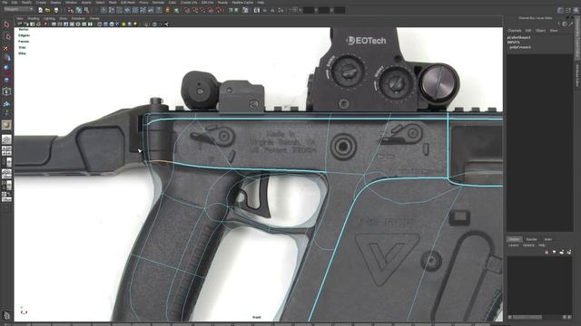 GUN MODELING in MAYA part 1 - hard surface modeling tutorial.mp4