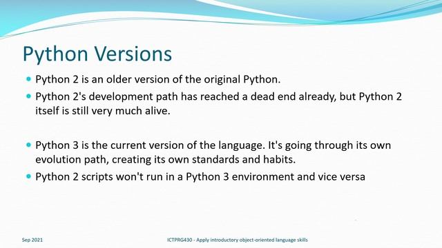 Intro. to Python Programming course - P.E.1 - Theory 1.1