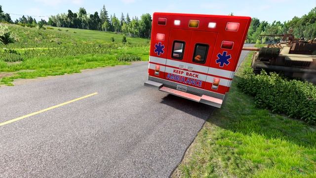 Cars vs Tank Cannon Barrier - BeamNG. Drive смотреть онлайн