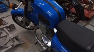 Мотоцикл Восход 3М синий. Звук выхлопа, история, обзор. Отреставрирован лучший байк СССР.