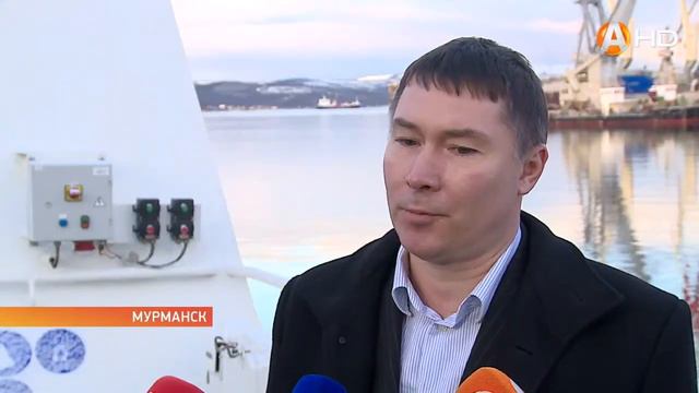 В Мурманском порту ошвартовался новейший рыболовный траулер «Вымпел»