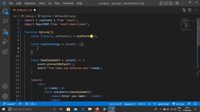 React JS Experienced Lectures #16 - #2 - React JS Form Submitting and Event Handling In React JS