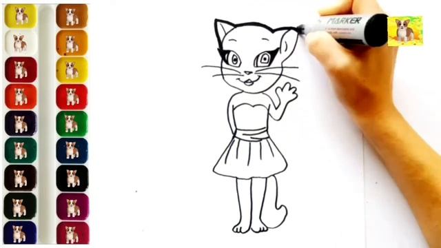 Моя говорящая Анджела.Рисунок раскраска.Рисунок Моя Анджела. смотреть онлайн