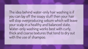 Can you wash your hair with just water?