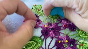 Соединяем мотивы в ирландском кружеве, смотрите до конца, там результат.Crocheting.