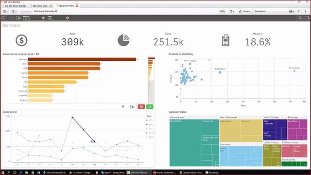 Уроки занятия по Qlik Sense - 5 урок итог в таблице данные уроки обучение курсы сертификация