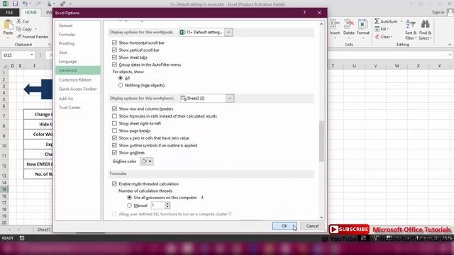 15+ Excel Default Settings that you can Change | Make Excel More Customized