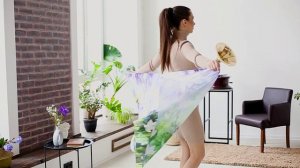 Палантин набивной (вискоза) "10179", вид 10