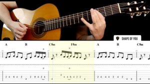 SHAPE OF YOU Guitar Tabs Tutorial (Ed Sheeran)