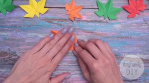 Кленовые листья из бумаги. Оригами + Поделка на тему осень