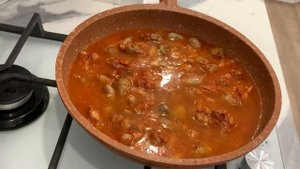 Макароны с куриными сердечками. Просто и вкусно!