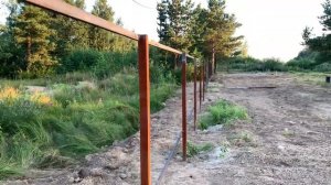 Каркас для забора из профлиста