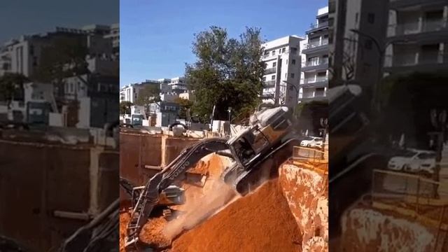 excavator lowering